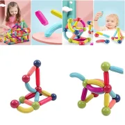 Magnetic Bar Blocks (45 Pieces) | STEM Magnetic Construction Building Set | Educational Toy for Kids - Image 3