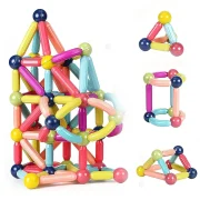 Magnetic Bar Blocks (45 Pieces) | STEM Magnetic Construction Building Set | Educational Toy for Kids - Image 2
