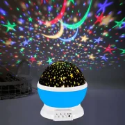 iFlashDeal Moon Lamp 360° Rotating LED Table Lamp | Star Projector Night Light