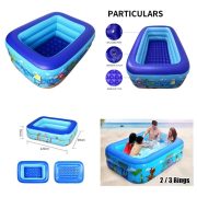 Inflatable Baby Swimming Pool | Square Kids Swimming Pool with Free Electric Air Pump - Image 3